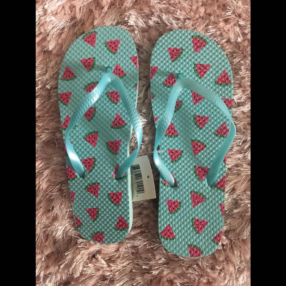 🍉Blue Watermelon 🍉 Beach / Pool FLIP FLOPS NWT🏷 - Picture 5 of 8